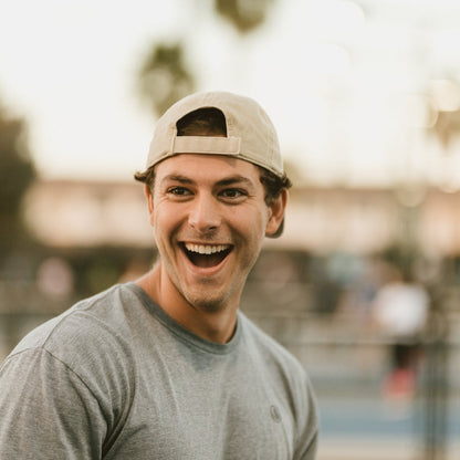 pickleball player backwards dad hat